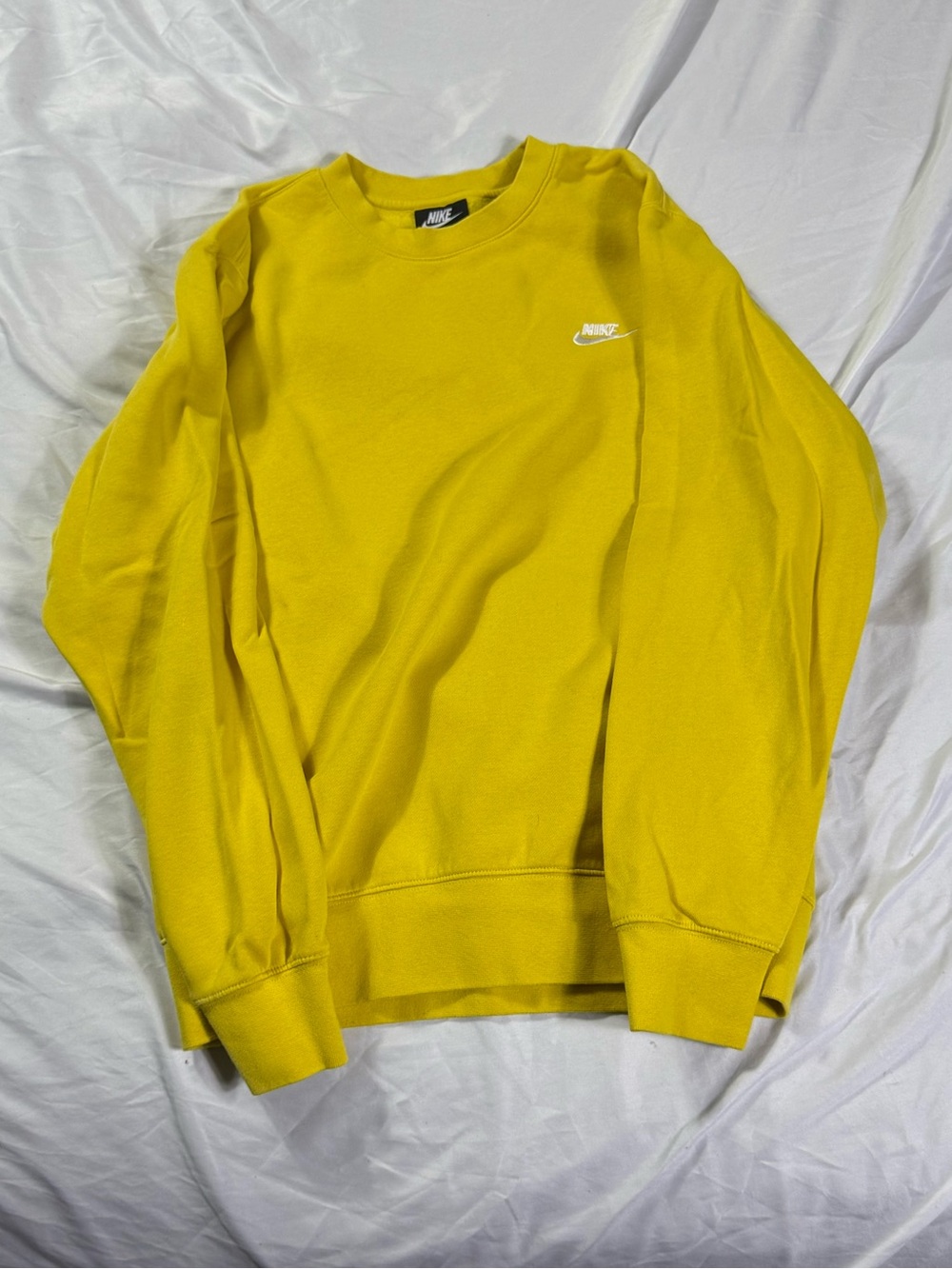 Nike Men’s Bright Yellow Crewneck Sweatshirt
